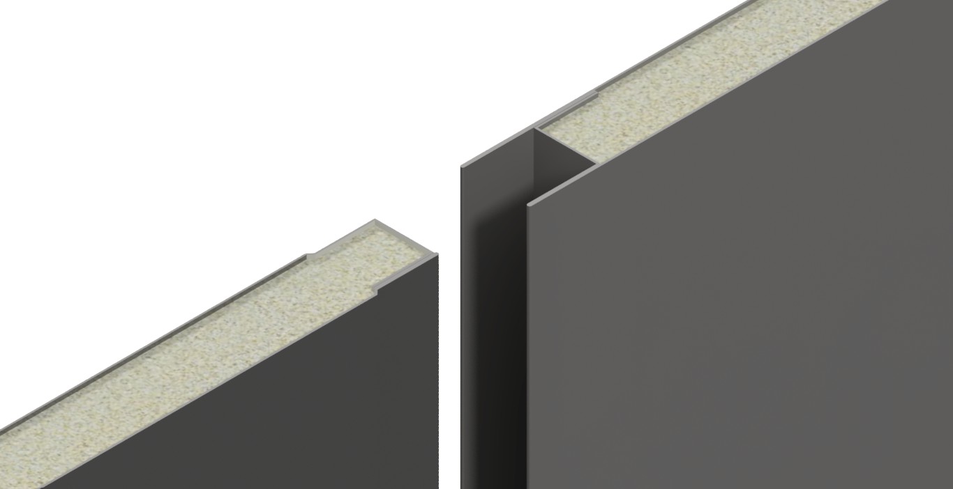 Connection detail between two IndiaMarine marine wall panels